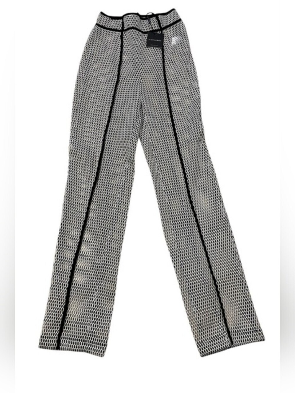 JLUXLABEL Black & White Mesh/Sheer Pants Size S